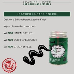 Leather Luster Patent Leather Polish, Cleaner, Conditioner – 12oz Made in USA