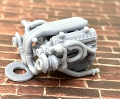 Resin “Turbo Chevrolet” Big Block Engine for scale model cars, 1/24 1/25