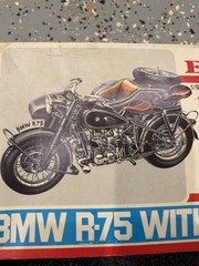 Ertl 1/9 BMW R-75 motorcycle with Sidecar WP235