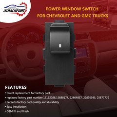 Power Window Switch Passenger Front Right, Rear Left or Right | Window Buttons |