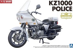 AOSHIMA 1/12 Bike Series No.54 Kawasaki KZ1000 Police Scale Model