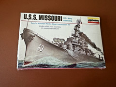 NEW – U.S.S. MISSOURI Navy Battleship – Lindberg 1970s Kit – 7345