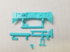 1957 Corvette FIREWALL PEDALS STEERING BOX MASTER CYL from AMT 1:25 Model Kit 57
