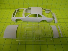 BODY – 1989-1993 NASCAR FORD THUNDERBIRD STOCK CAR BODY & GLASS – 1/25 SCALE