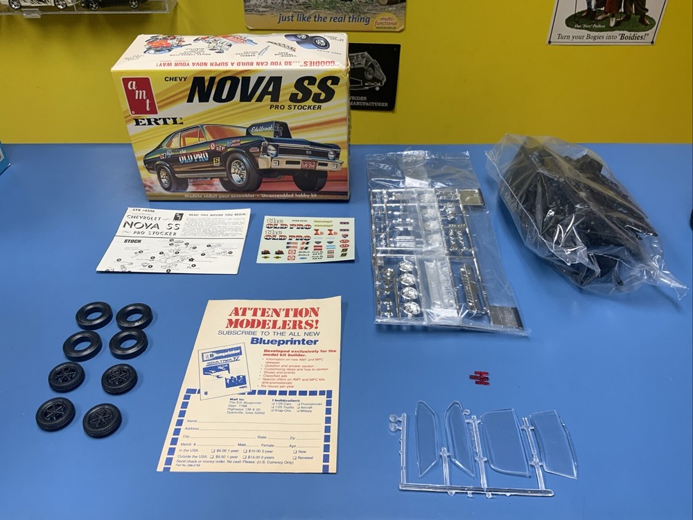 AMT Chevy Nova SS Pro Stocker “ The Old Pro” Plastic Model Car Kit
