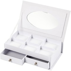 Create Crafts 50440 kartonnen sieradendoosje, 18 x 10,5 x 5 cm, wit, 10 stuks