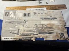 Vintage AMT 1961 Plastic Model Styline Kit Ford Thunderbird T-Bird Built Custom