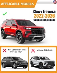 KINGGERI 300lbs Lockable Roof Rack Cross Bars Compatible with Chevy Chevrolet