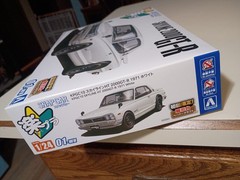 Aoshima 1/24 SNAP CAR KPGC10 SKYLINE HT 2000 GT-R 1971 White 06590