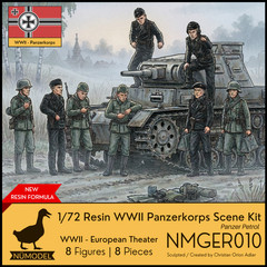 NUMODEL NMGER010| 1/72 Resin WWII German Wehrmacht Soldier Scene Kit Panzer 8pc