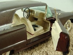 Lot of 2 Ford Thunderbird Toy Plastic Model Cars 1966 & 1958