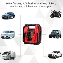 Acetek 1800A Peak Car Jump Starter 20000Mah Battery Booster For Up To 6.5L