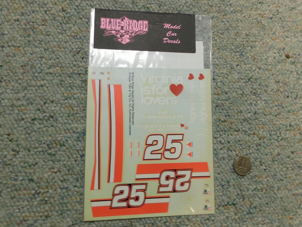 Blue Ridge decals 1/24 1/25 Virginia is fir Lovers #25 A2