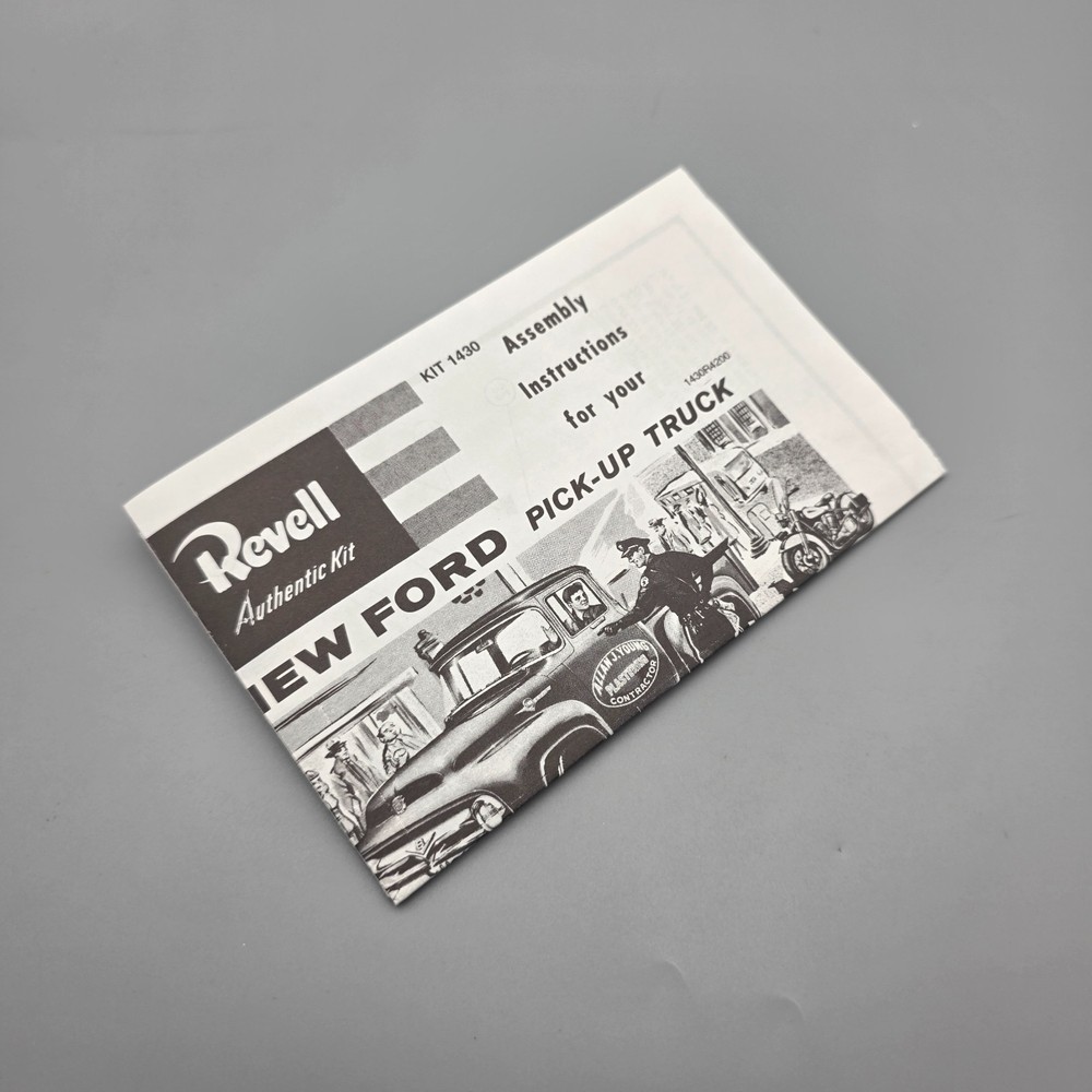Revell 1/48 1956 Ford Pick Up Truck Instruction Booklet Only