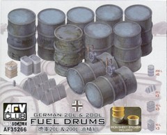 AFV Club 1/35 German 20L & 200L Fuel Drums #35266 📌USA📌