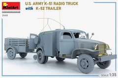 Miniart 1/35 American K-51 Radio Truck/K-52 Trailer Interior Kit Plastic Model M