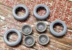 1/24 Scale: 15-inch “1979 Camaro Turbine” Resin model car wheels/tires, 1/25