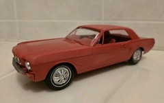 Vintage 1966 Ford Mustang Dealer Promo Model Car Red Plastic 4 Screws Some Flaws