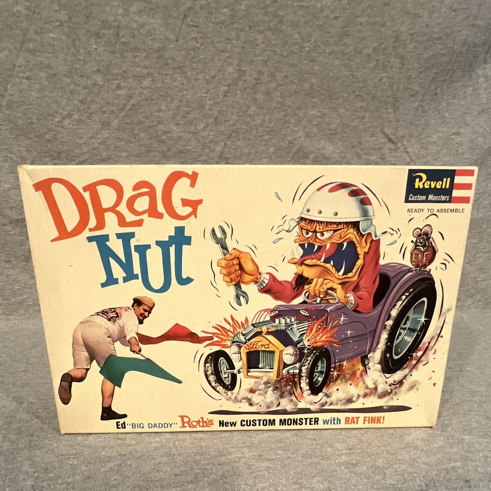 Vintage ORIGINAL Revell Ed “BIG DADDY” Roth DRAG NUT NOS FACTORY SEALED 1963
