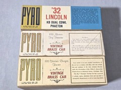 Vintage 1/32 PYRO 1911 MERCER 1911 STEVENS 1932 LINCOLN MINT IN ORG BOXES 1960s