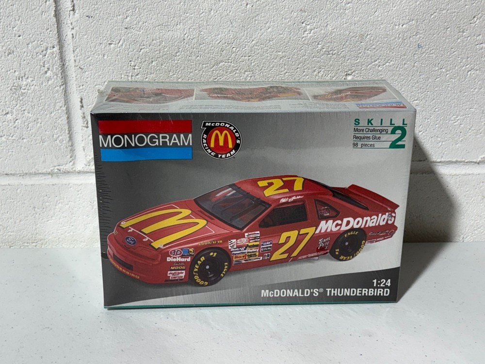 Monogram 2442 27 McDonalds Ford Thunderbird 1/24 NASCAR Stock Car Kit SEALED NEW