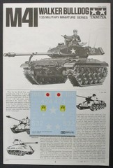 Tamiya 1/35th Scale M41 Walker Bulldog – Decals from Kit No. 35055
