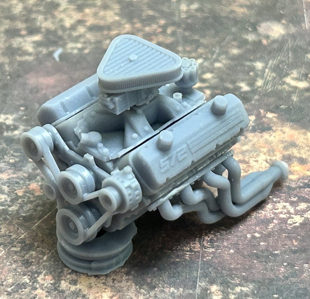 Resin Chevy 572 Crate engine for scale model cars, 1/24 1/25