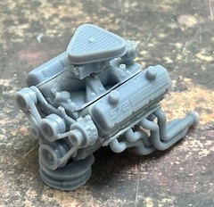 Resin Chevy 572 Crate engine for scale model cars, 1/24 1/25
