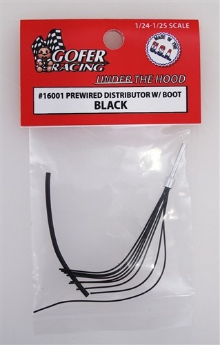 GOFER RACING Distributor w boot black prewired for MODEL KITS 1/24 1/25 16001