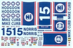 Plastic Performance Products #15Hodgdon/Mike Curb/Norris 1978-80 B Allison decal