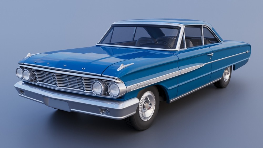 ABS-LIKE RESIN 3D PRINTED 1/18 1964 FORD GALAXIE 500 XL 2-DOOR FULL KIT