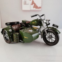Classic three-wheeled motorcycle metal toy crafts collection boy adult gift