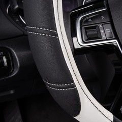 Car Pass Line Rider Microfiber Leather Sporty Steering Wheel Cover Universal