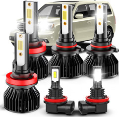 Fit for Honda Pilot (2006-2018) Led Foglight Bulbs, 9005+H11 High & Low Beam Bu