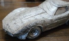 70s Chevy Corvette 7¼ Promo Car Silver Gray Offical Pace Car Plastic Paperweight