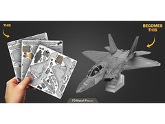 LOCKHEED MARTIN F-22 RAPTOR AIRCRAFT USAF STEEL MODEL KIT BY METAL EARTH ME1016