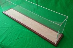 27 x 5 x 10 Acrylic Display Case for Trucks Ocean Liner Cruise Ships wooden base