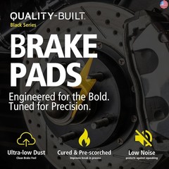 QUALITY-BUILT Black Series Semi-Metallic Rear Brake Pads 1003-1740M Compatible