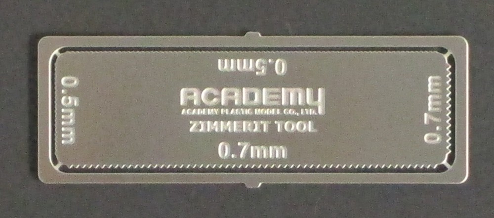 ACADEMY 1/35 Scale German Tiger-1 Late Ver. – Zimmerit Tool from Kit No. 13314
