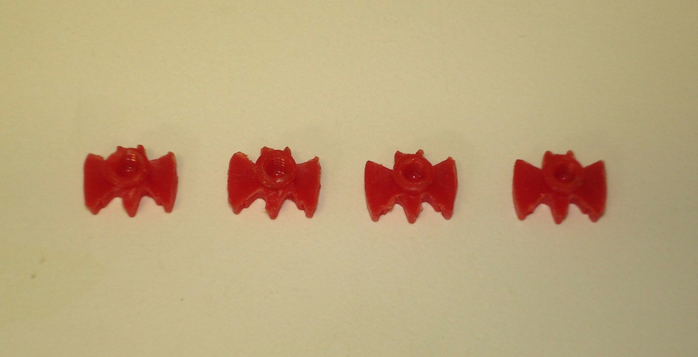 BZ BATMOBILE SLOT CAR WHEEL BATS THREDED JUST SCREW THEM ON LIKE ORIGINALS