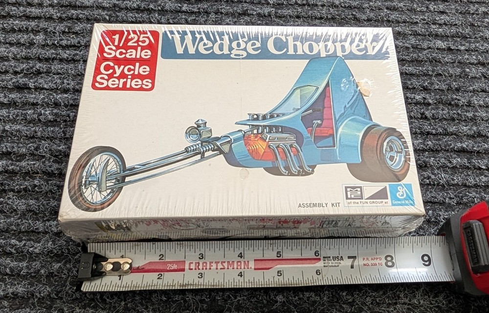 MPC WEDGE CHOPPER 1/25th scale Model Kit Original Vintage Motorcycle SEALED