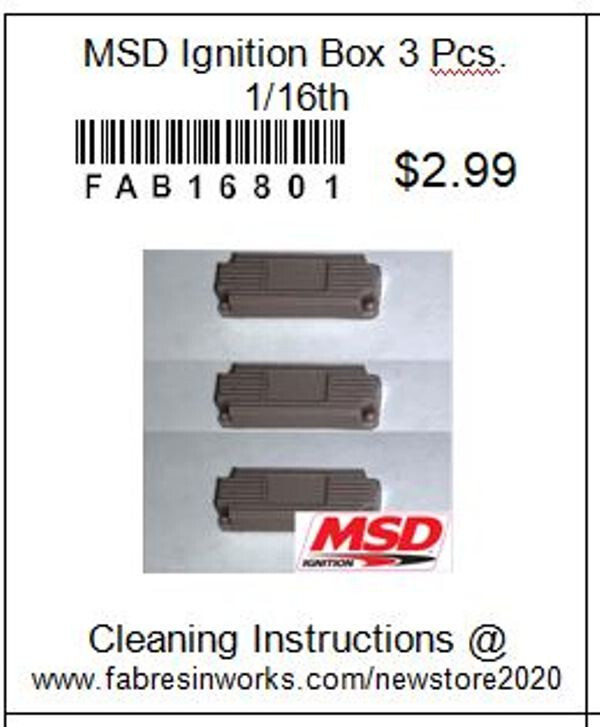 FAB16801 MSD Ignition Box 3 Pcs. 1/16th Scale