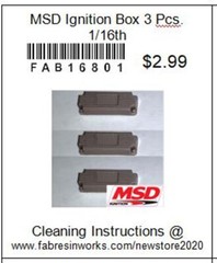 FAB16801 MSD Ignition Box 3 Pcs. 1/16th Scale