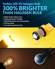 Amber Led Turn Signal Bulb with Projector Led 7440 7441 7443 Amber Turn Signal