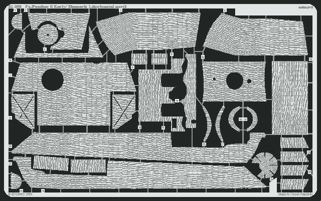 EDUARD 1/35 Armor- Pz V Panther G Early Zimmerit 1 Horizontal for TAM EDU35393