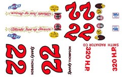 #22 Speedy Thompson Atlanta Tune Up Service 59 Chevy 1/24th – 1/25th Scale Decal