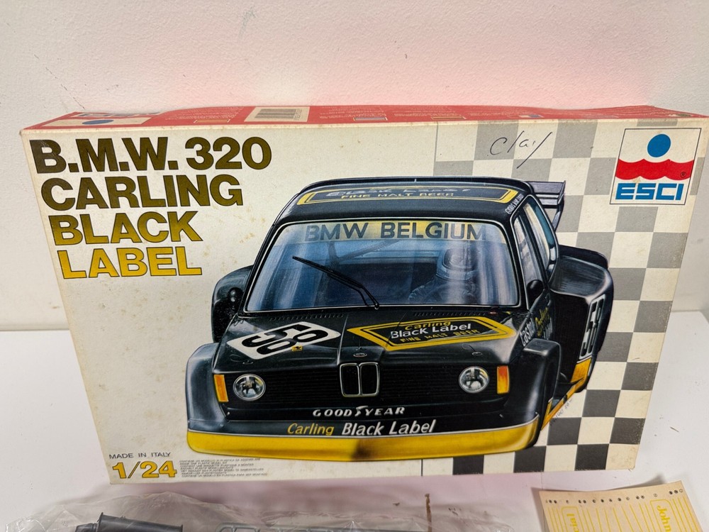 Vintage ESCI BMW 320 Carling Black Label Model Kit / kit 3005 made in Italy