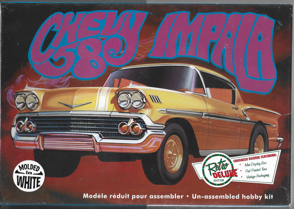 AMT RETRO DELUXE EDITION ’58 1958 IMPALA, BUILDS 1 OF 3 WAYS in 1/25 931 (104)