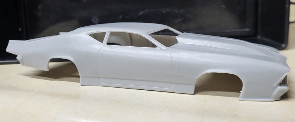 1/24 scale resin 3d printed 1969 Chevy Chevelle Pro Mod drag body model slot car