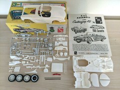 SUPER RARE! ORIGINAL SMP AMT 1960 CHEVY CORVETTE CONVERTIBLE Model Kit GORGEOUS!